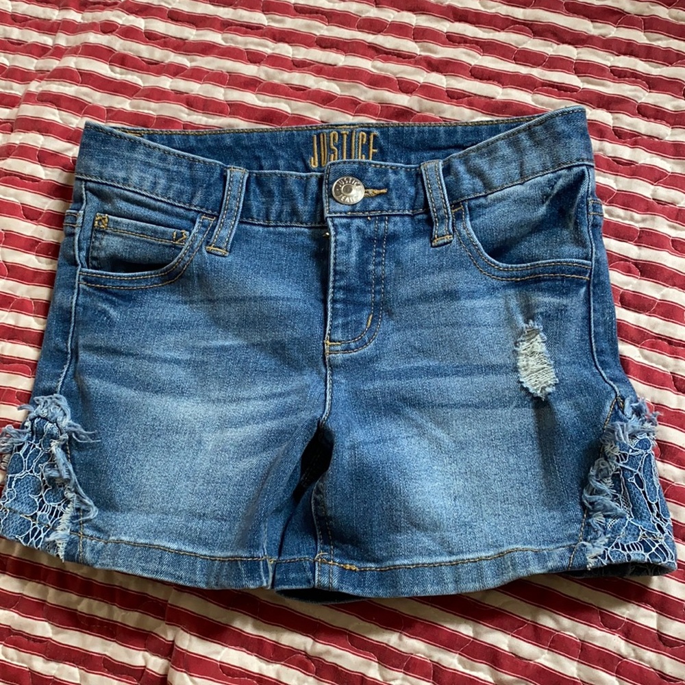 Justice denim shorts